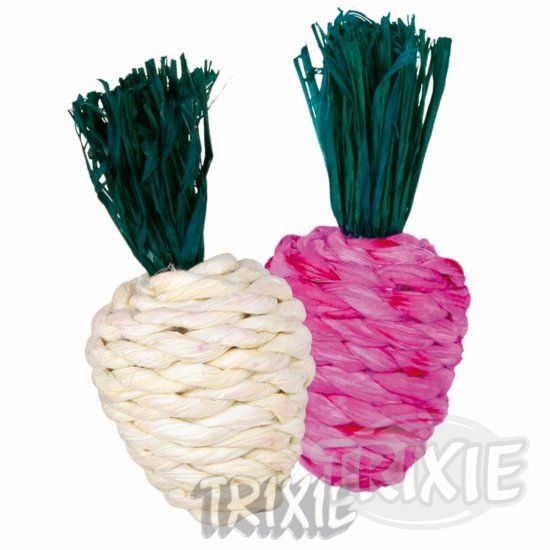 Trixie Sisalová ředkvička bílá a červená 8 cm (2 ks)