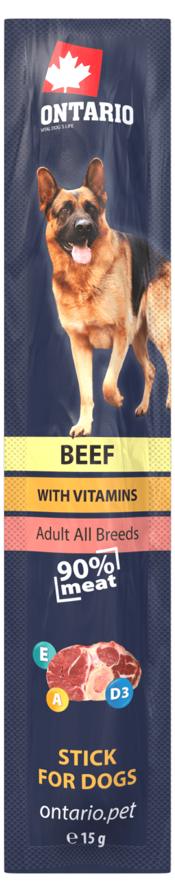 Tyčinka Ontario Stick for dogs Beef 15g