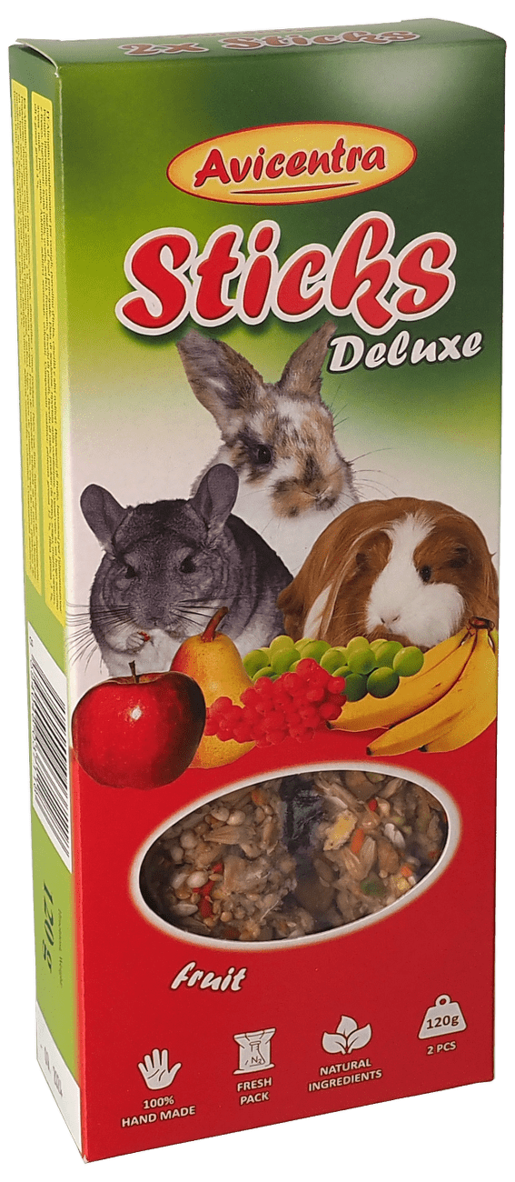 Tyčinky AVICENTRA ovocné pro velké hlodavce 2ks