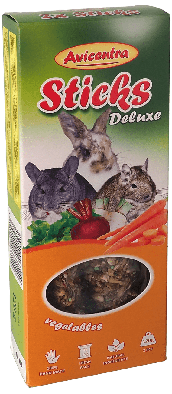 Tyčinky AVICENTRA zeleninové pro velké hlodavce 2ks