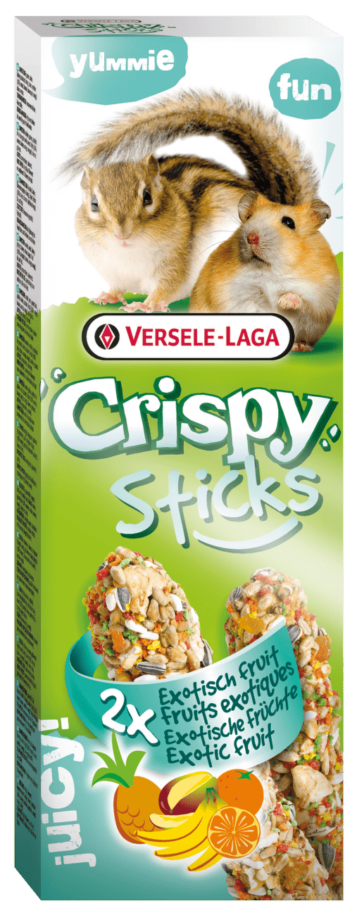 Tyčinky Versele-Laga Crispy s exotickým ovocem pro křečky a veverky 110g
