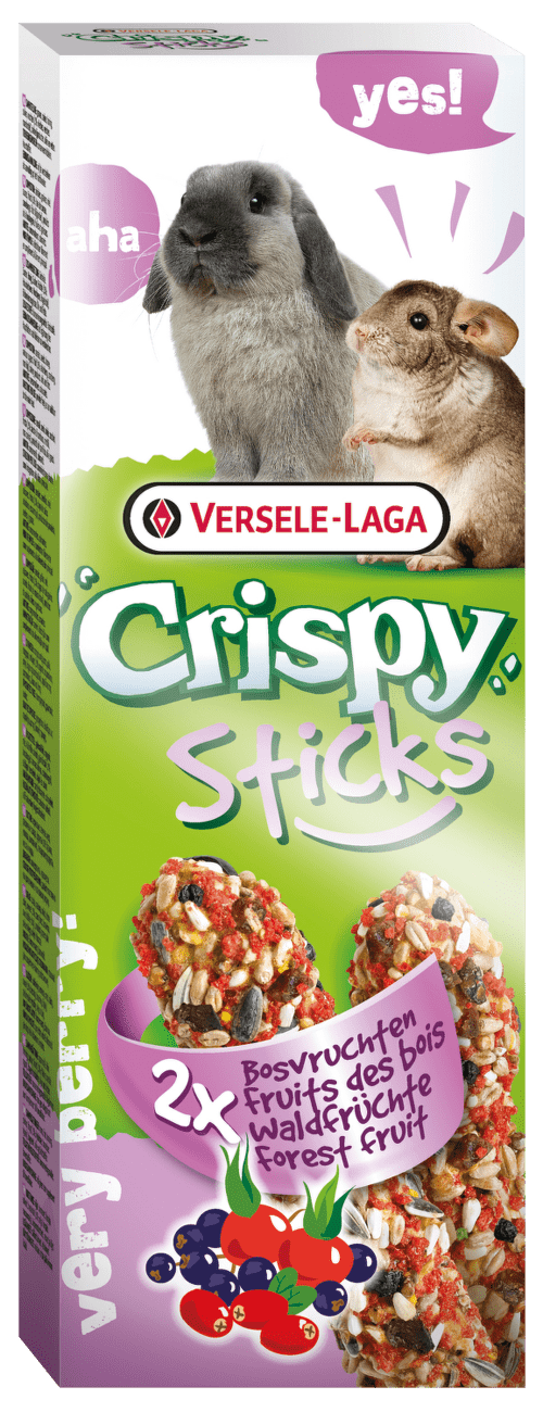 Tyčinky Versele-Laga Crispy s lesním ovocem pro králíky a činčily 110g