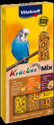 Tyčinky Vitakraft Kracker Trio Mix vejce, med a meruňka 3ks