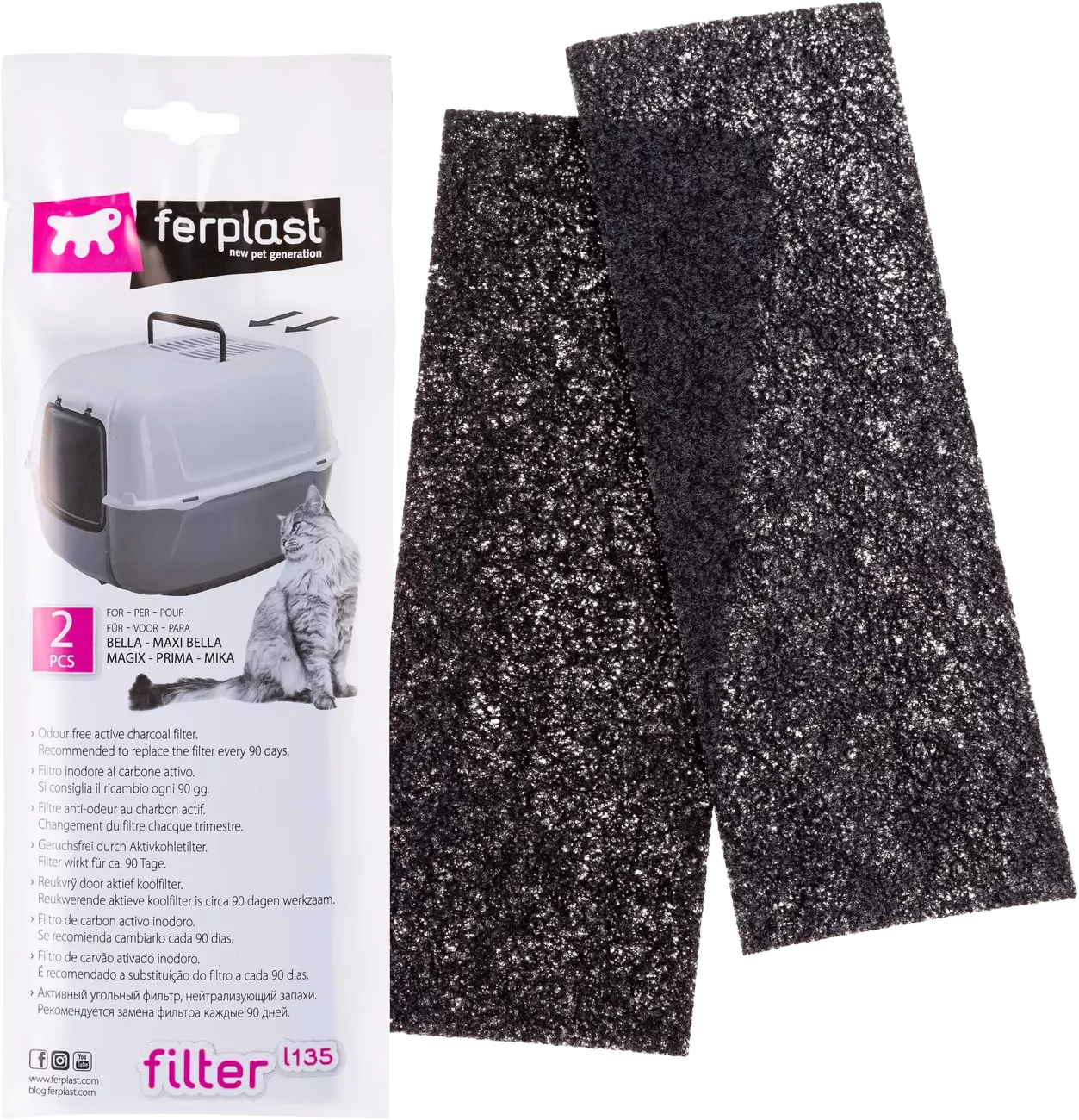 Uhlíkový filtr do toalet Ferplast