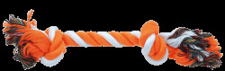 Uzel Dog Fantasy bavlněný oranžovo-bílý 2 knoty 30cm