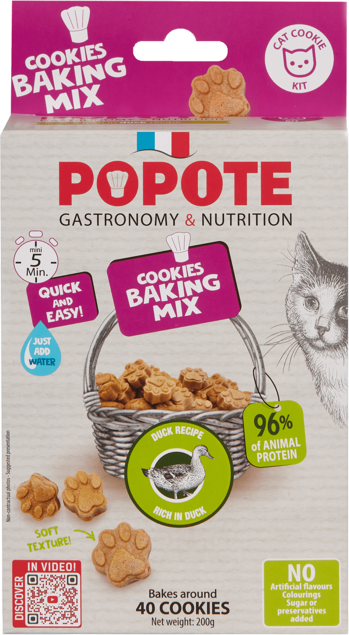 Velikonoční pečící směs na sušenky pro kočky Popote kachna 200g