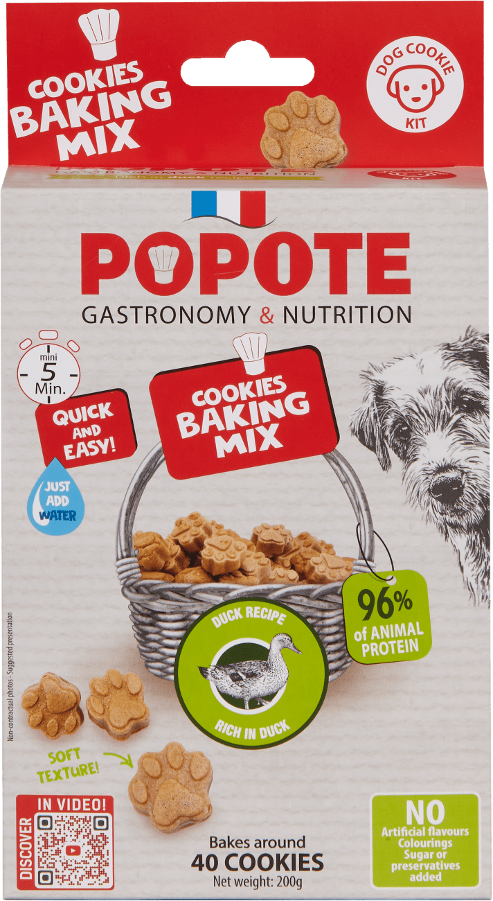 Velikonoční pečící směs na sušenky pro psy Popote kachna 200g