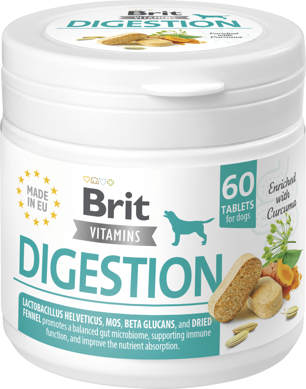 Vitamíny Brit Digestion 120 g 60 Tablet