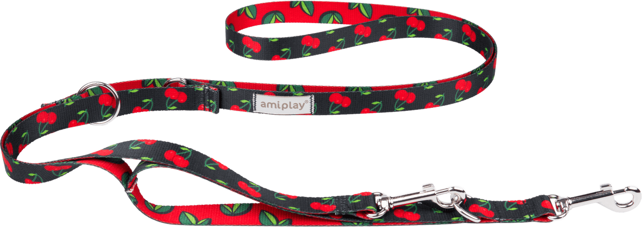 Vodítko Amiplay BeHappy Cherry XL 150 cm × 2,5 cm