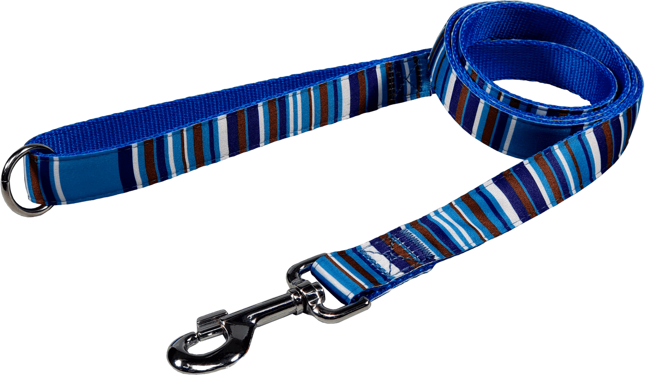 Vodítko BaF nylon proužky modré 2,5x150cm