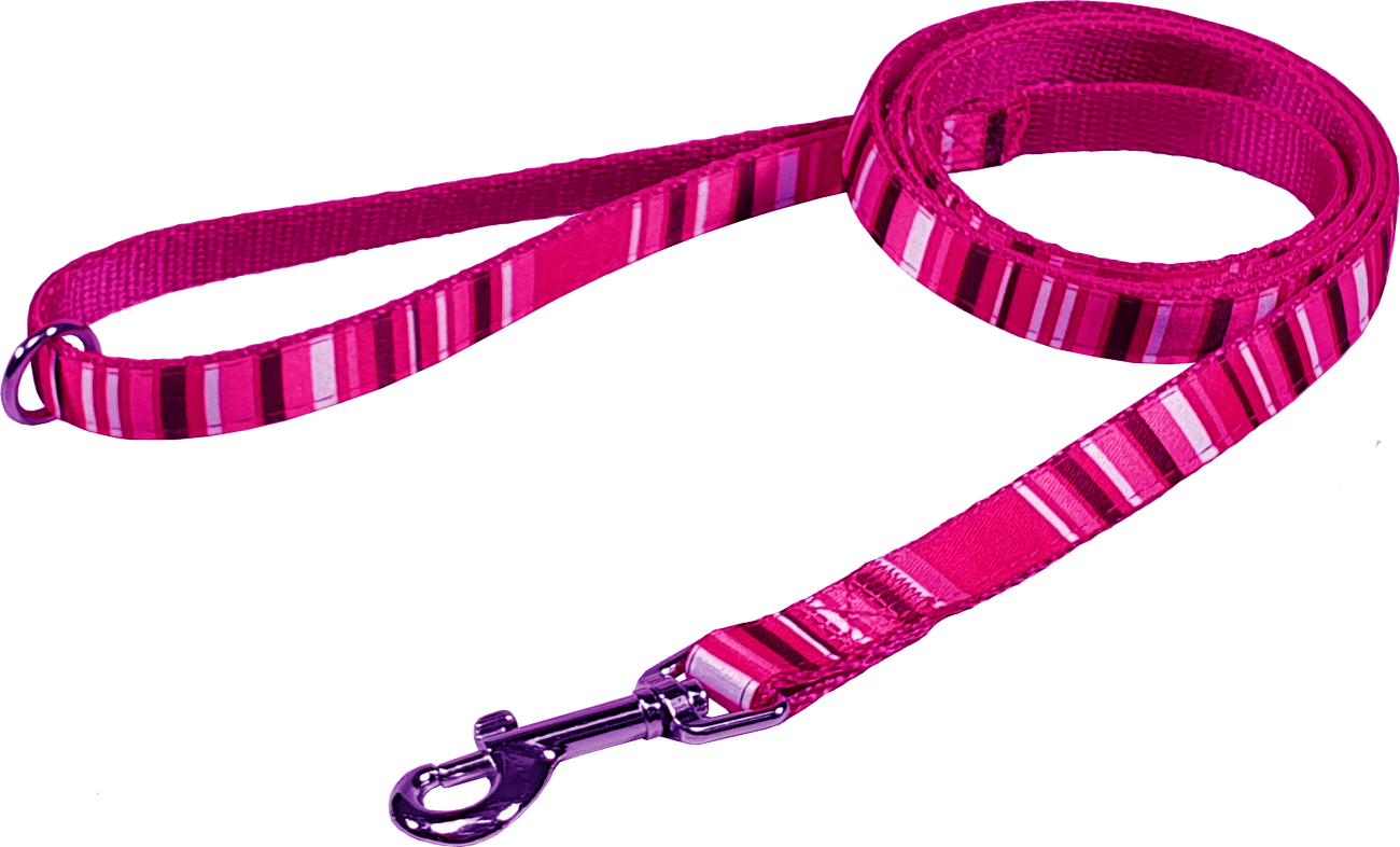 Vodítko BaF nylon proužky růžové 1x150cm
