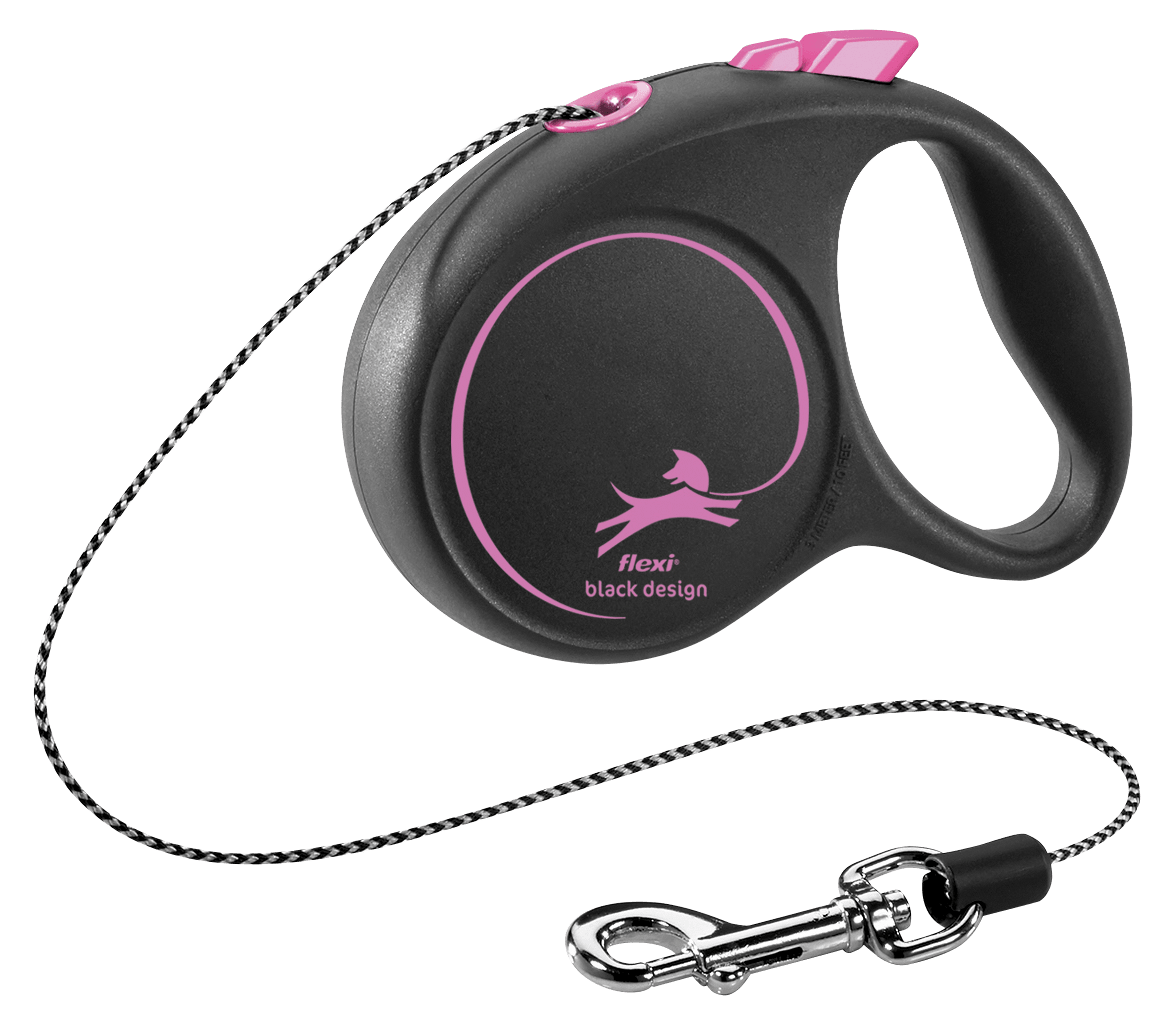 Vodítko Flexi Black Design lanko XS 3m růžové