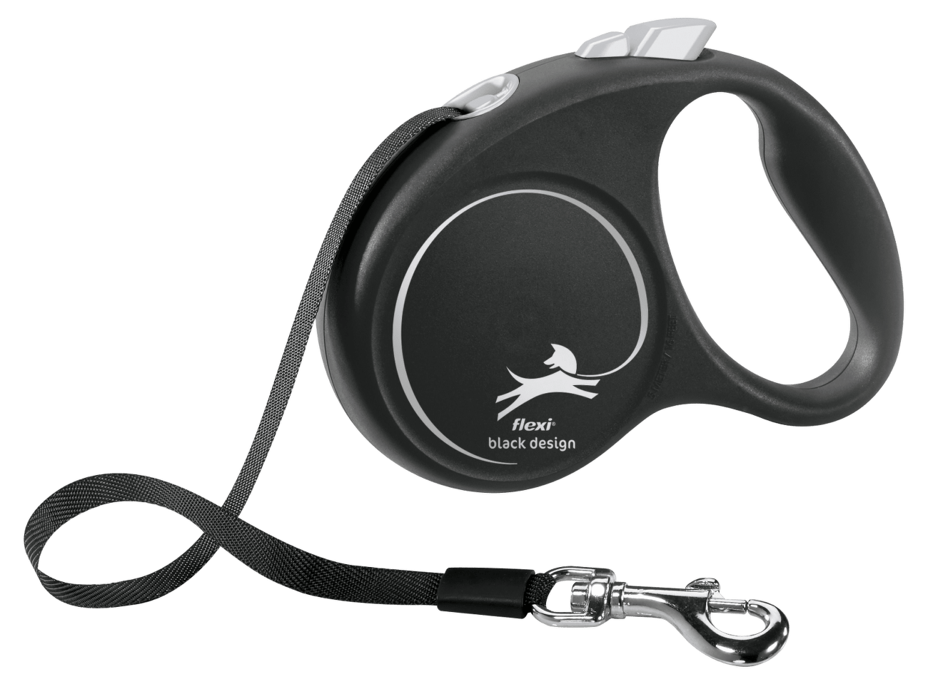 Vodítko Flexi Black Design páska S 5m černé