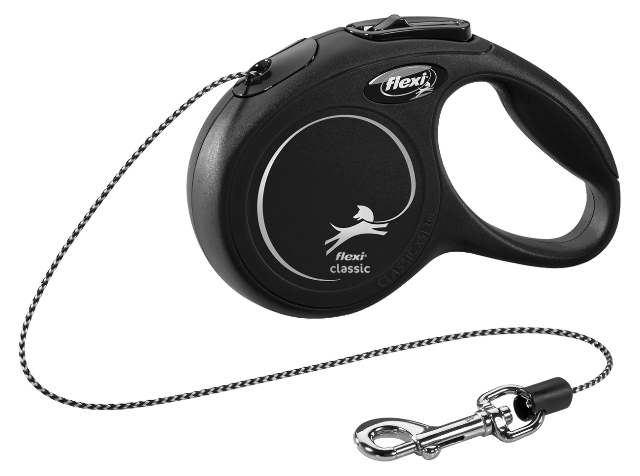 Vodítko FLEXI Classic New lanko černé XS