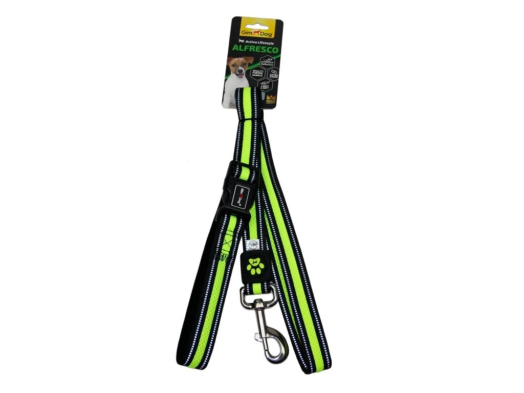 Vodítko GimBorn Mesh 2 x 120 cm žluté