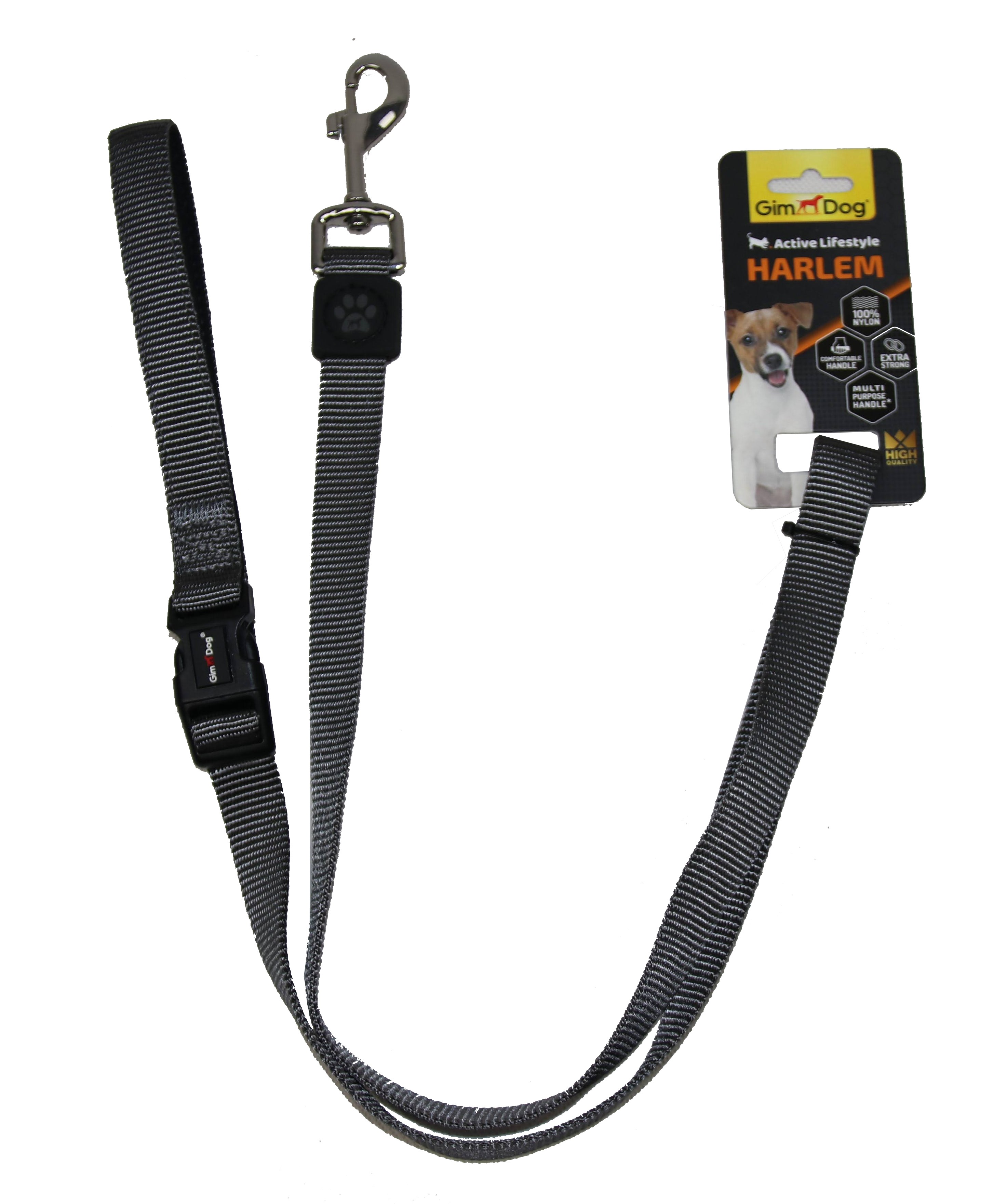 Vodítko Gimborn Nylon Neoprene 2,0x120cm šedivé