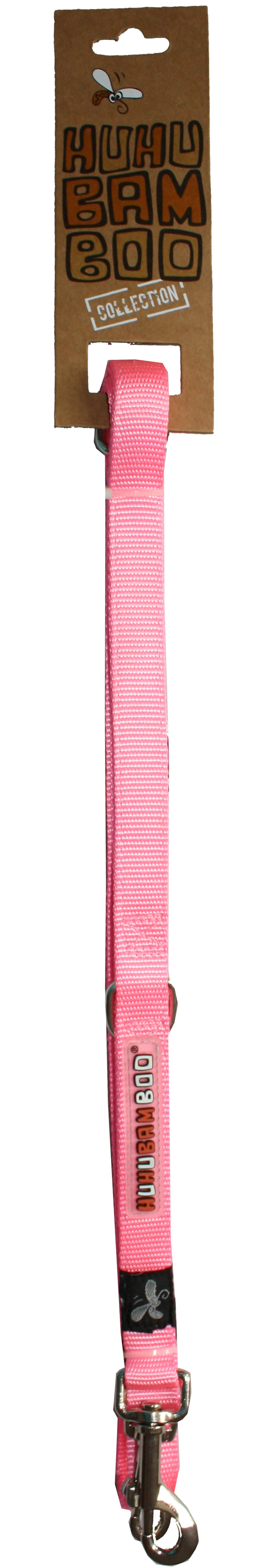Vodítko Huhubamboo růžové 2 x 130 cm