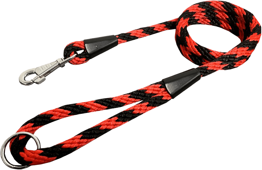 Vodítko lano Spirála BaF 1,4 cm x 1,5 m černo–červená