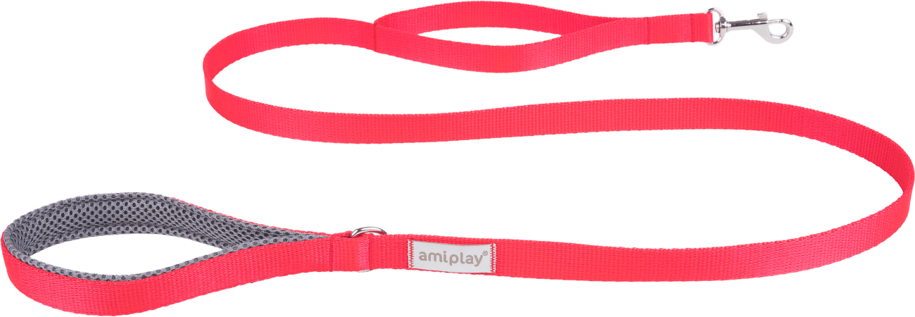 Vodítko pro psy Amiplay Samba červené S 150 cm × 1,5 cm