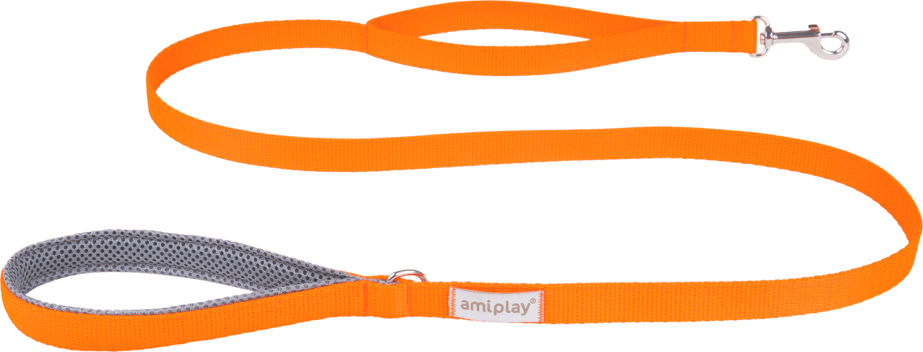Vodítko pro psy Amiplay Samba oranžové M 150 cm × 2 cm