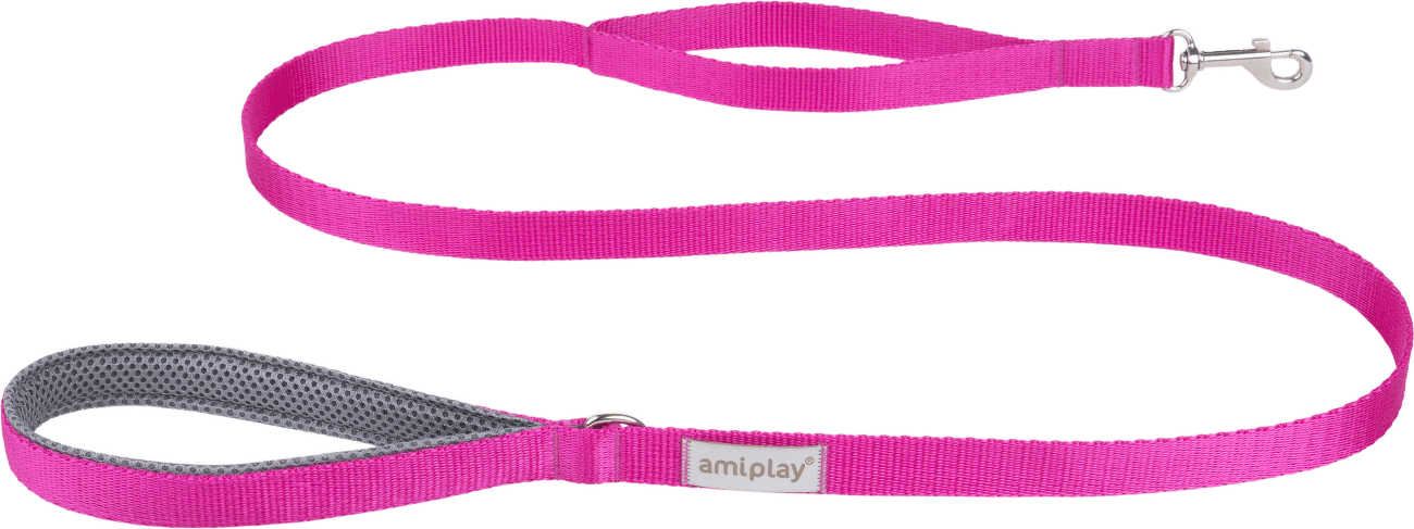 Vodítko pro psy Amiplay Samba růžové L 150 cm × 2,5 cm