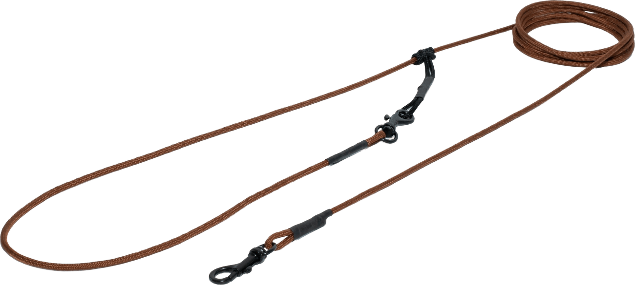 Vodítko Tamer Easylong lanové slim 2,5 m hnědé