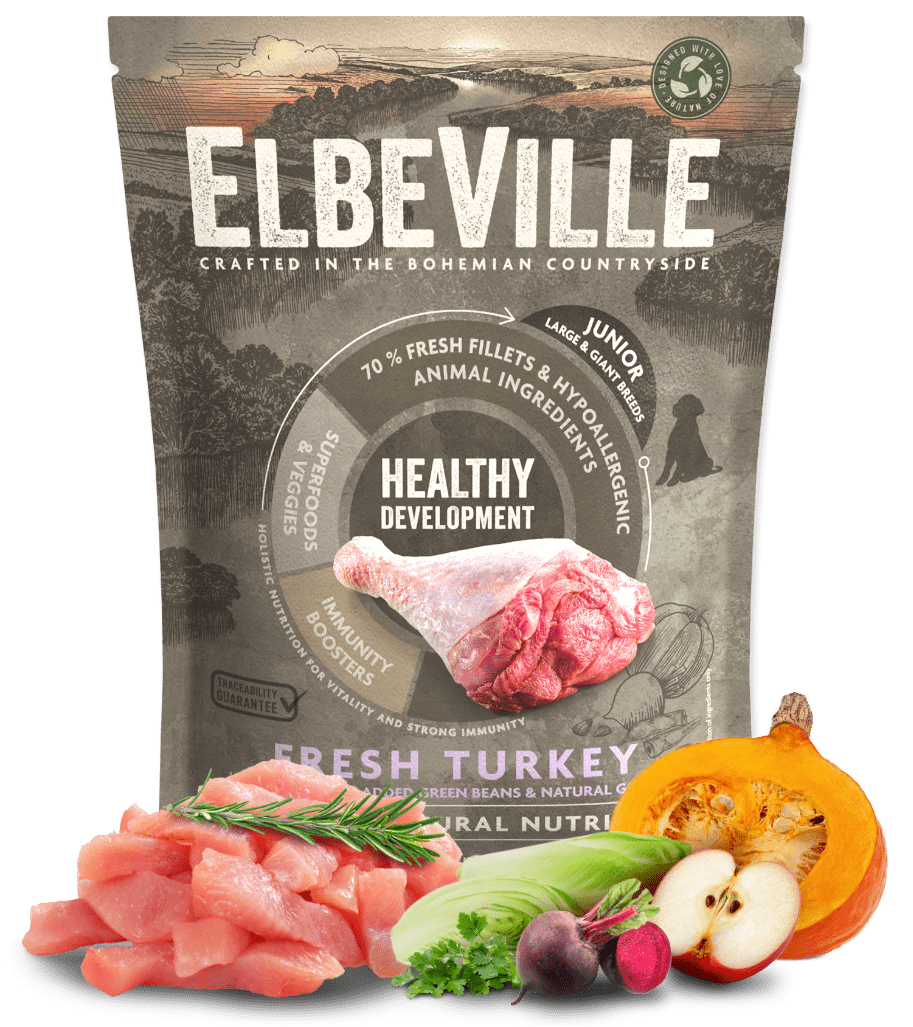 Vzorek - ELBEVILLE Puppy and Junior Large Fresh Turkey Healthy Development 100g
