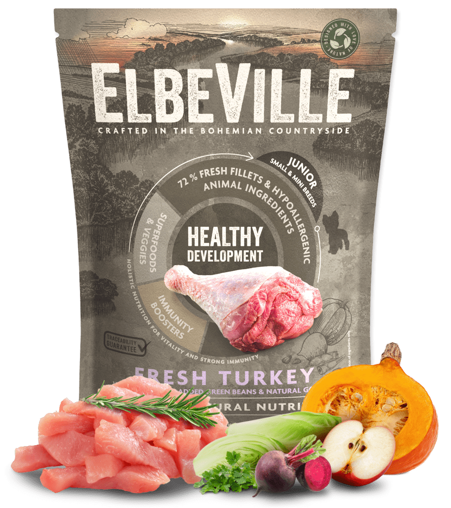 Vzorek - ELBEVILLE Puppy and Junior Mini Fresh Turkey Healthy Development 100g