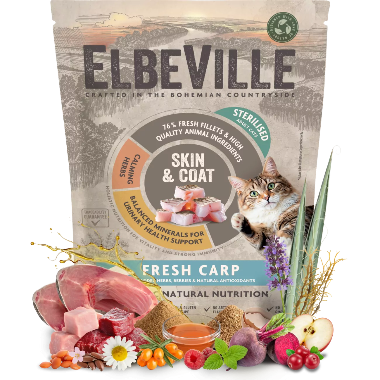 Vzorek krmivo ELBEVILLE Cat Sterilised Fresh Carp 100 g