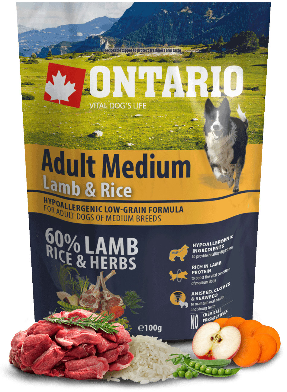 Vzorek - Ontario Adult Medium Lamb & Rice 100g