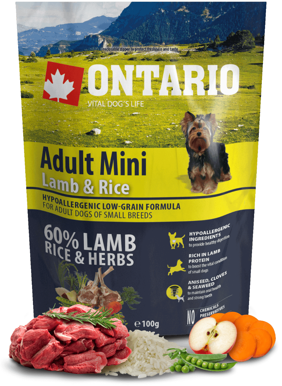 Vzorek - Ontario Adult Mini Lamb & Rice 100g