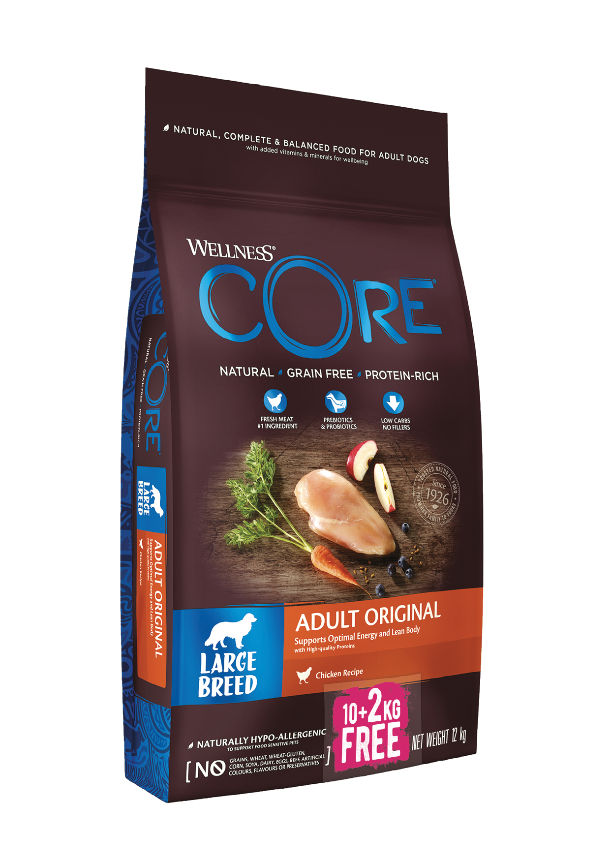 Wellness Core Dog Large Breed Adult Original kuře 10 + 2 kg