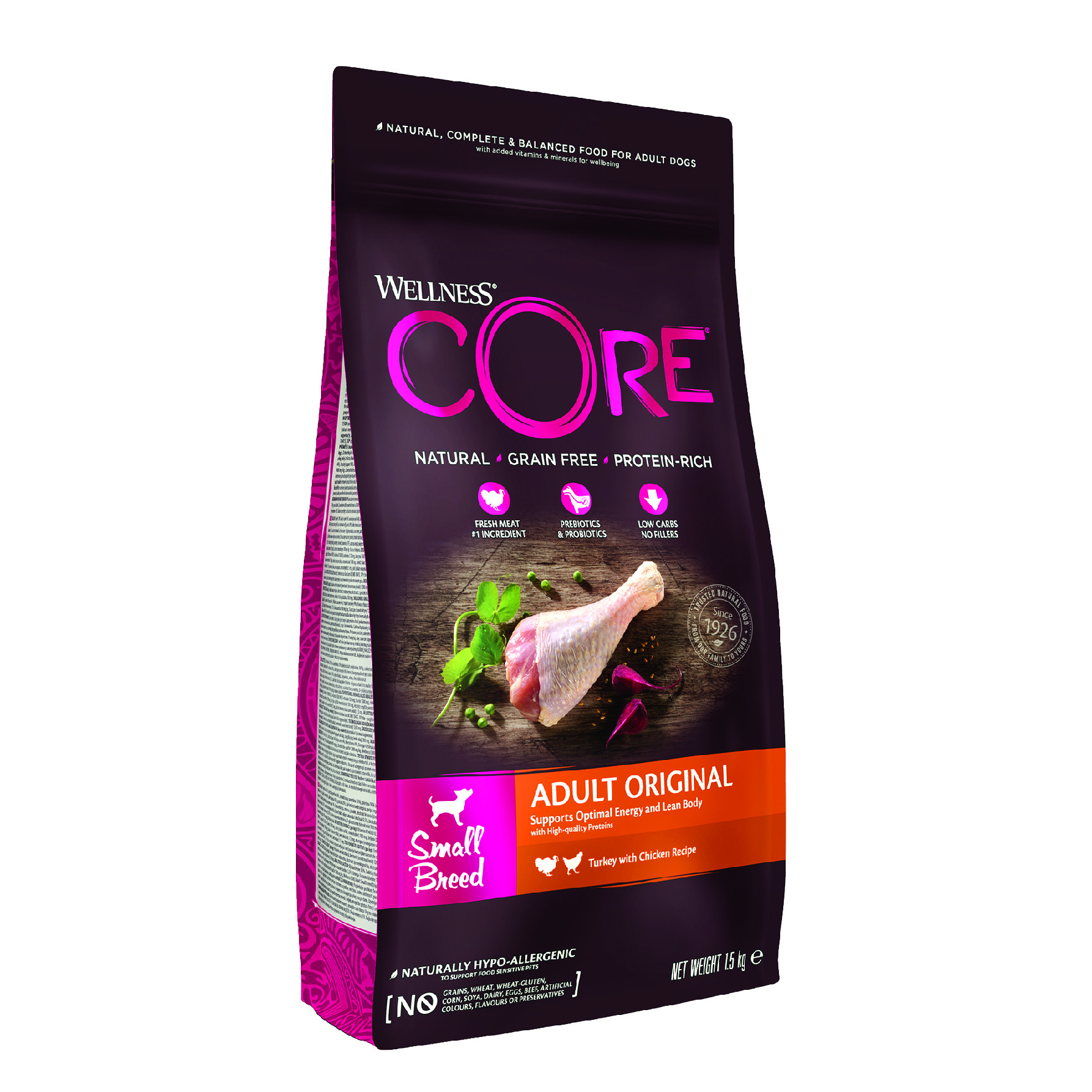 Wellness Core Small Breed Original Turkey Recipe 1,5 kg