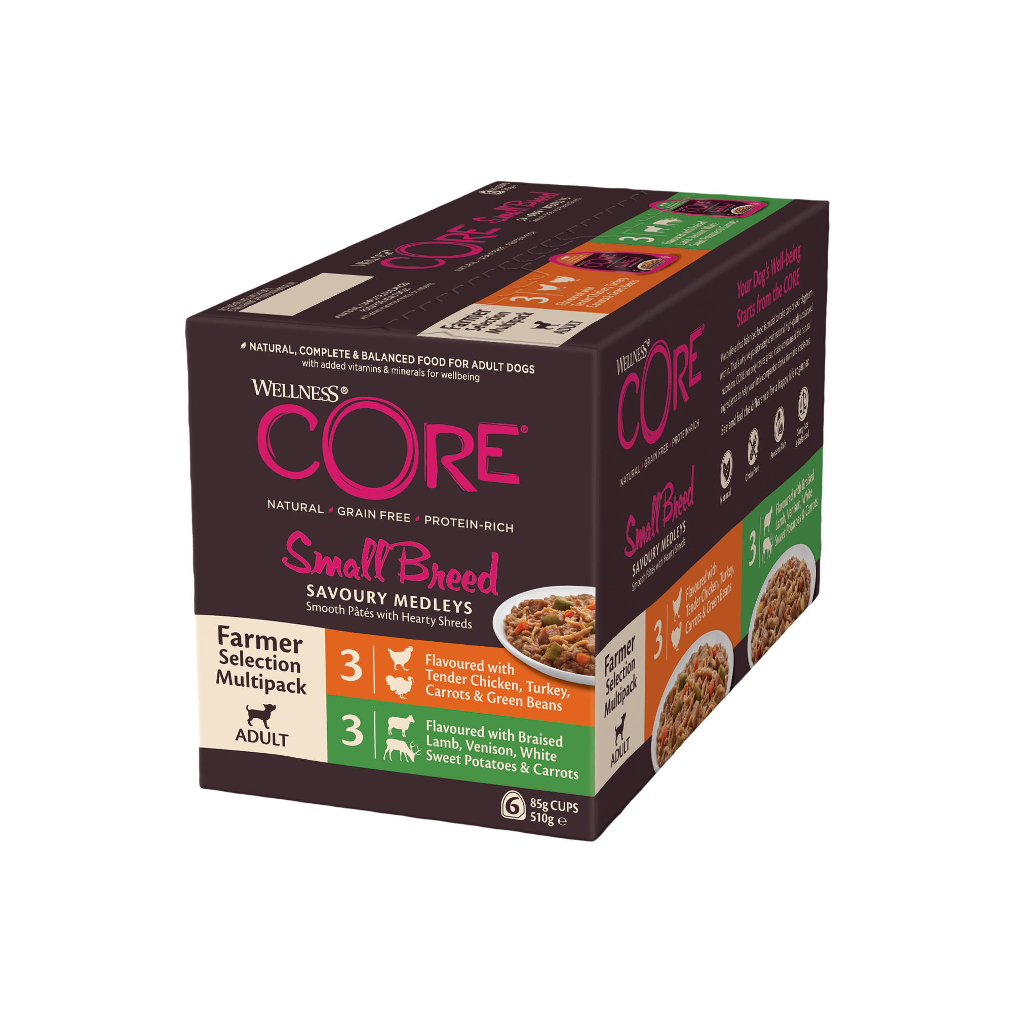 Wellness CORE Small Breed Savoury Medleys Farmer Selection Multipack 6x85g