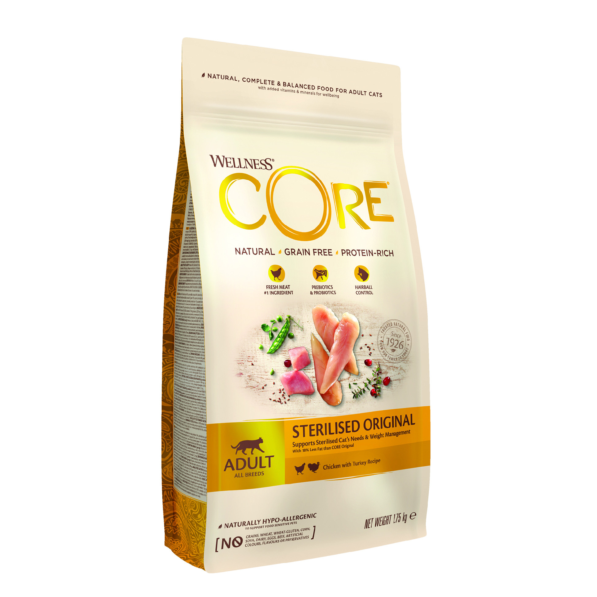 Wellness CORE Sterilised Chicken with Turkey Recipe 1,75 kg