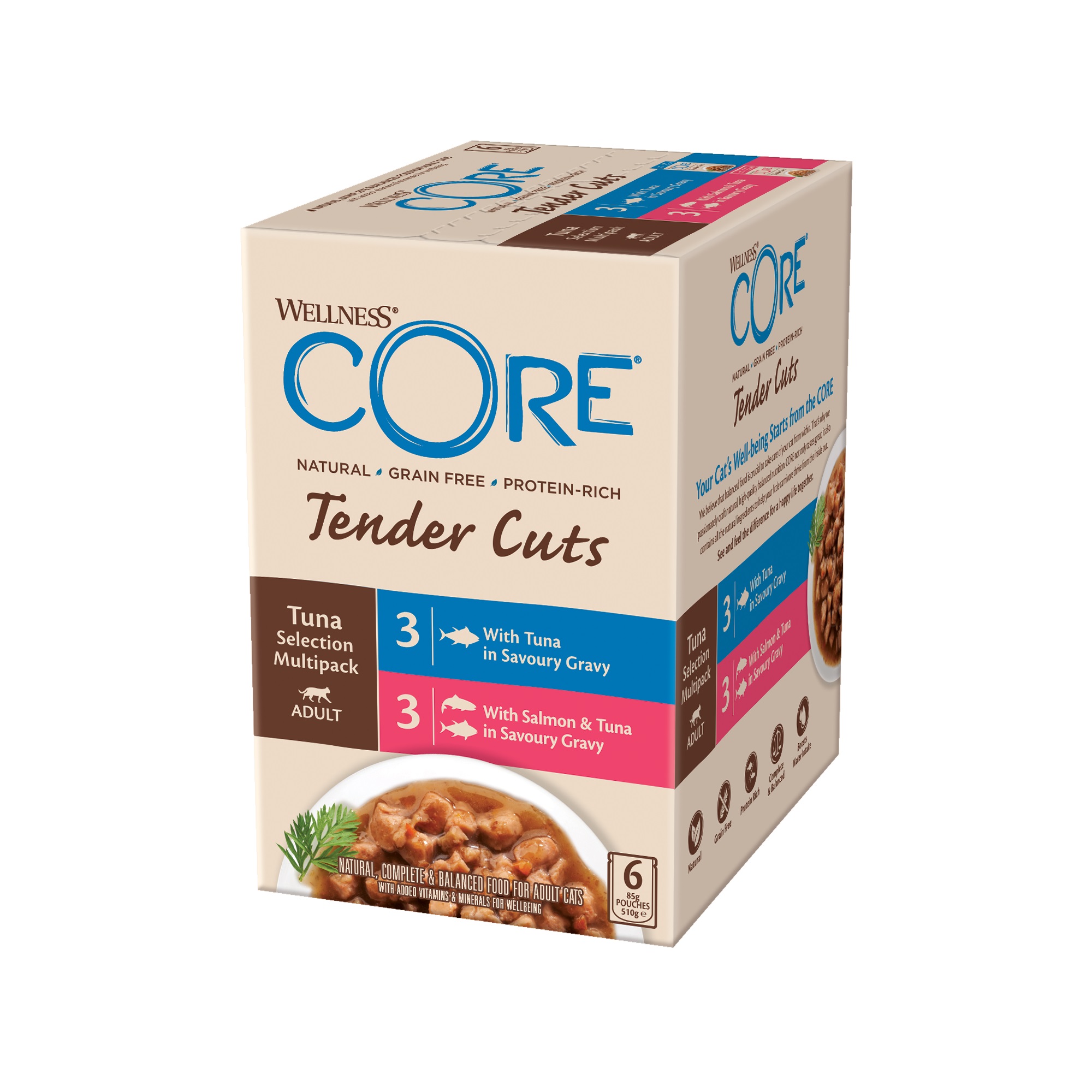 Wellness CORE Tender Cuts Tuna Selection Multipack 6x85g