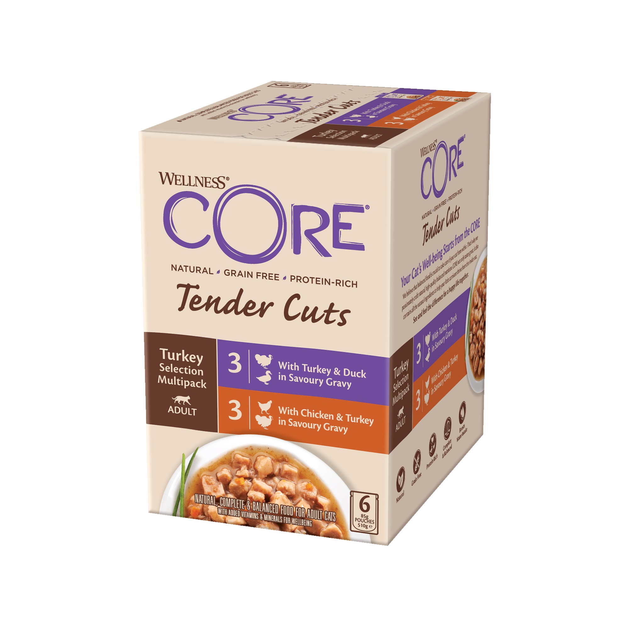 Wellness CORE Tender Cuts Turkey Selection Multipack 6x85g