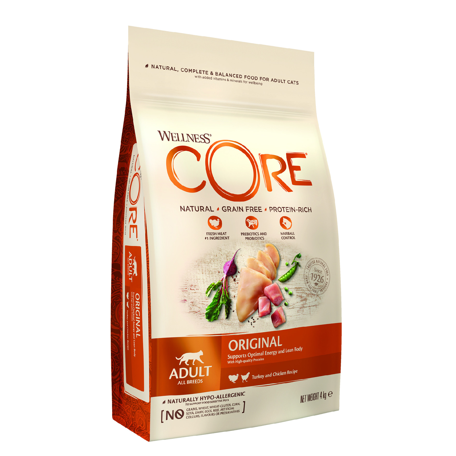 Wellness Core Wellness Cat Original krůta a kuře 4 kg