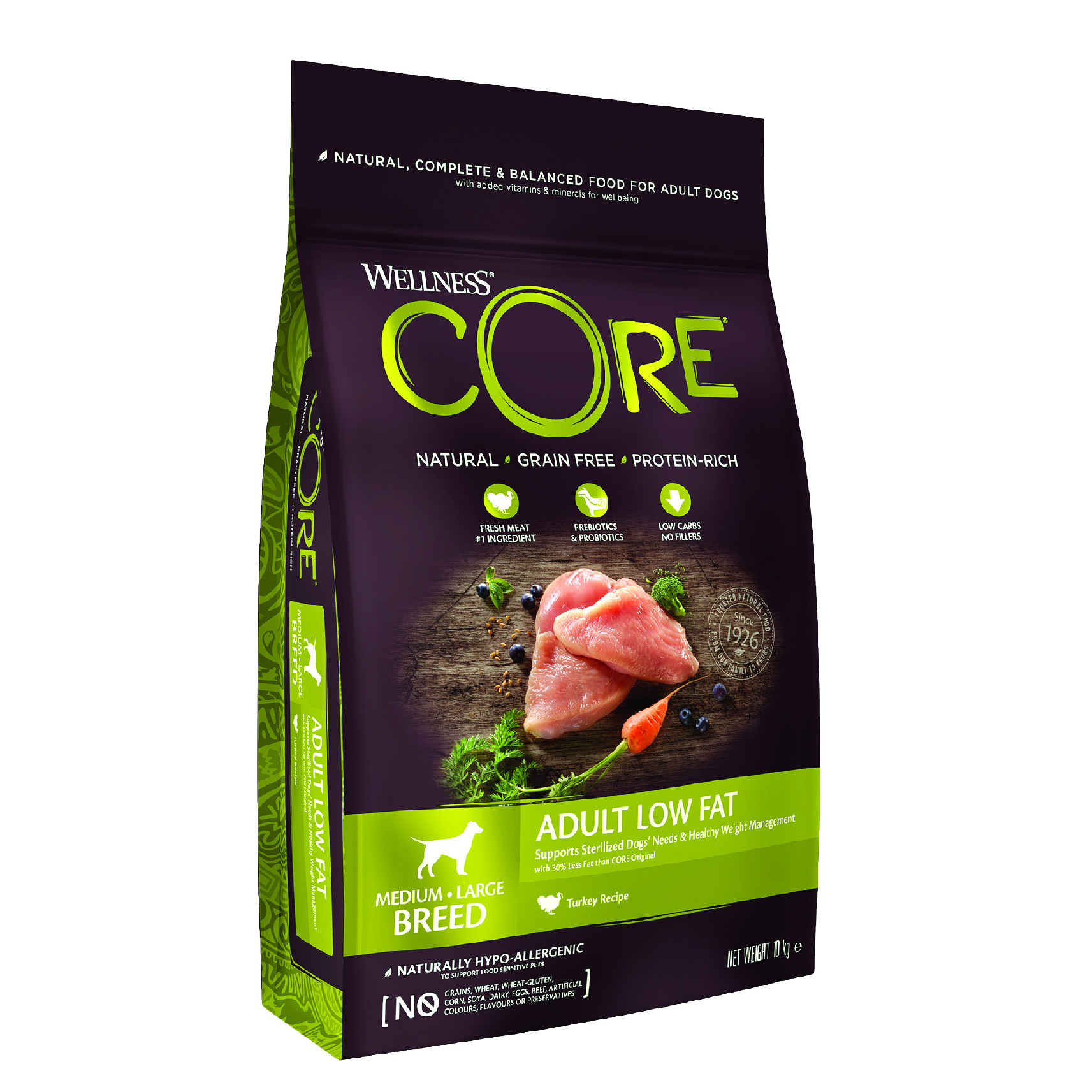 Wellness Core Wellness Dog Low Fat Adult Medium & Large krůta 10 kg