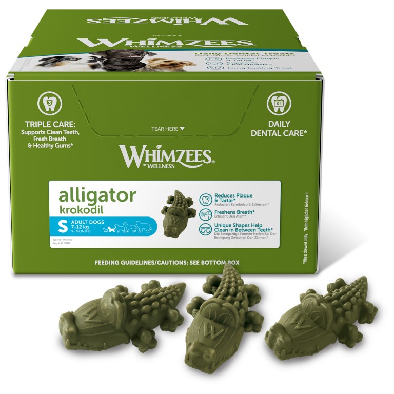 WHIMZEES Aligátor dentální pamlsek pro psy S (7-12kg) 150ks