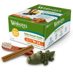 WHIMZEES Mix box dentální pamlsky pro psy L (18-27 kg) 14 ks