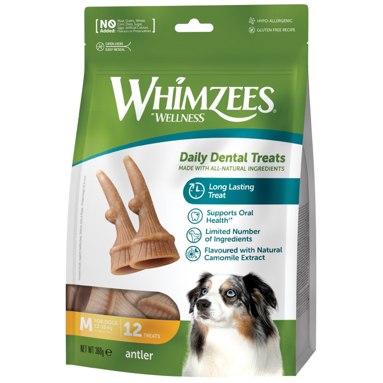WHIMZEES Parohy dentální pamlsek pro psy M (12-18 kg) 12 ks