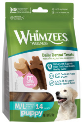 WHIMZEES Puppy dentální pamlsek pro štěňata M/L (9-18 kg) 14 ks
