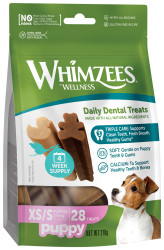 WHIMZEES Puppy dentální pamlsek pro štěňata XS/S (2-9 kg) 28 ks