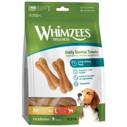 WHIMZEES Rýžová kost dentální pamlsek pro psy M/L (12-27 kg) 9 ks