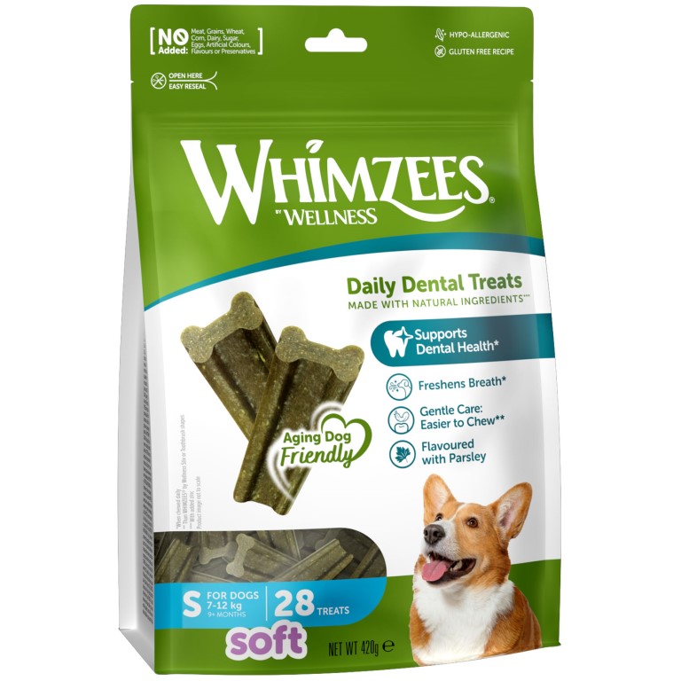 WHIMZEES Soft dentální pamlsek pro psy S (7-12 kg) 28 ks