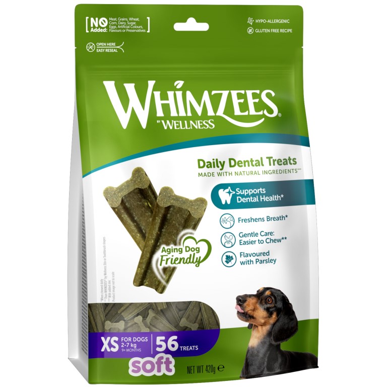WHIMZEES Soft dentální pamlsek pro psy XS (2-7 kg) 56 ks