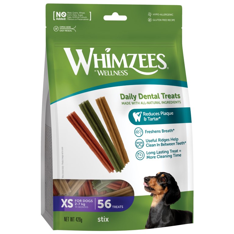 WHIMZEES Stix dentální pamlsek pro psy XS (2-7 kg) 56 ks