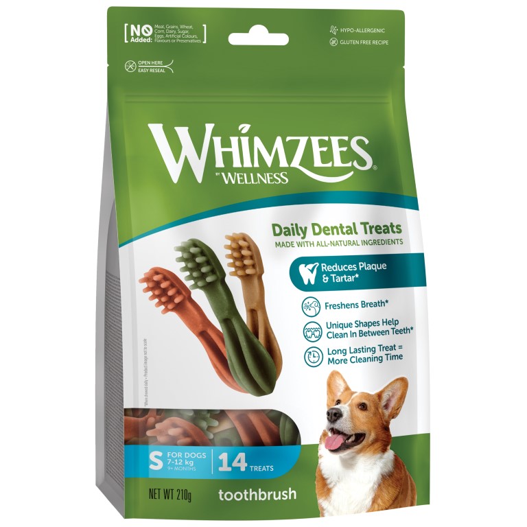 WHIMZEES Zubní kartáček dentální pamlsek pro psy S (7-12 kg) 14 ks