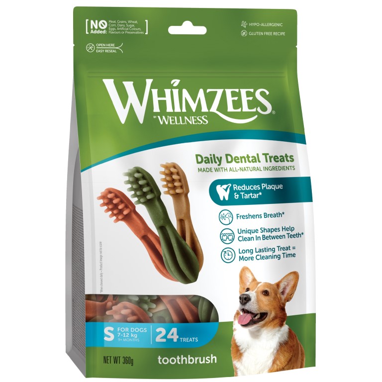 WHIMZEES Zubní kartáček dentální pamlsek pro psy S (7-12 kg) 24 ks
